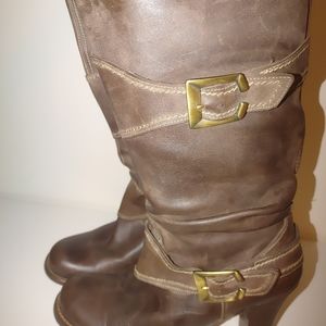 Destroy custom knee hi boots brown sz 41